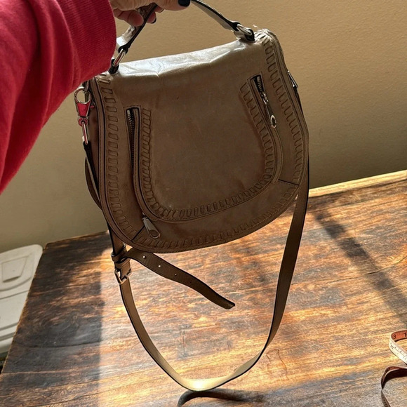 Rebecca Minkoff Vanity Saddle Bag in light Gray - Picture 8 of 12